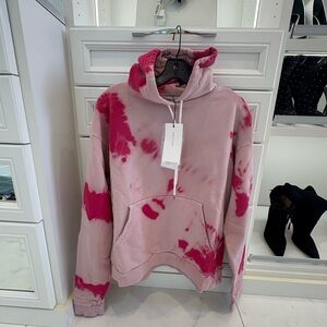 John Elliott Pink Tie-Dye Beach Hoodie